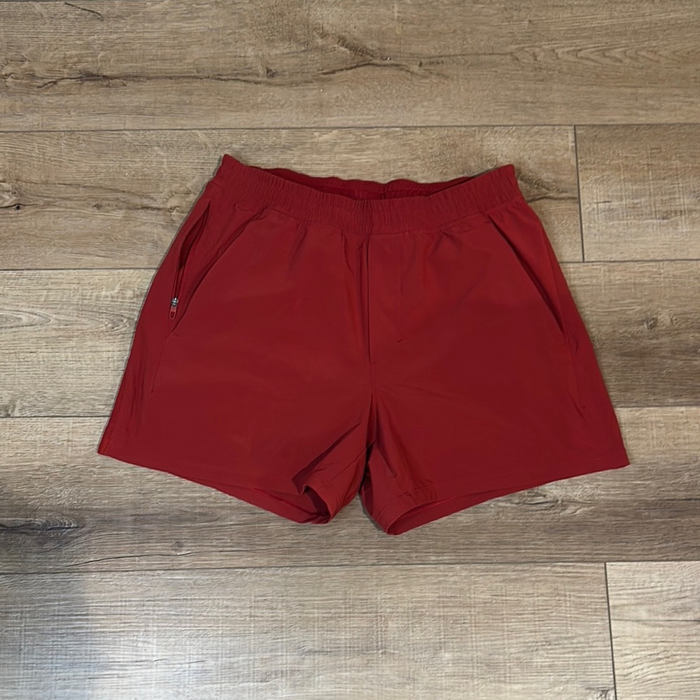 lululemon Men's Lined Pacebreaker 5” Red Athletic Shorts